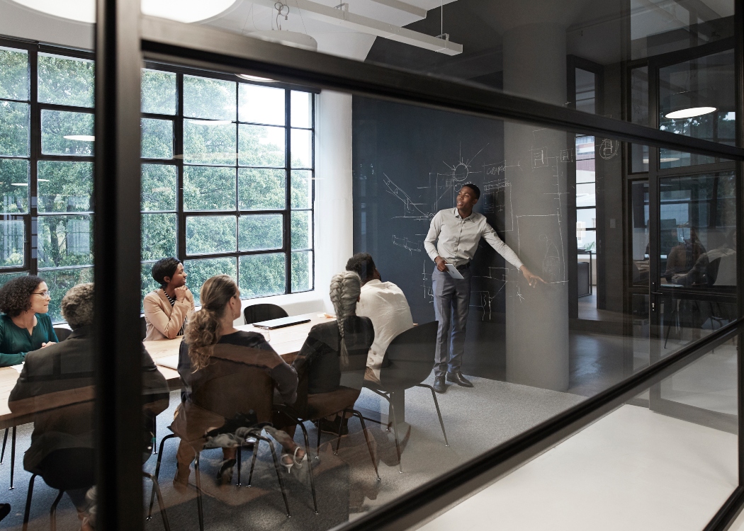 Co-workers in a conference room